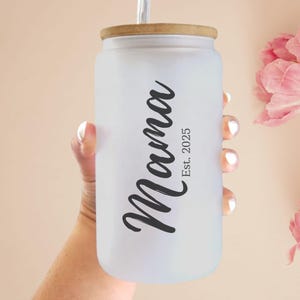 Personalized Mama Glass Tumbler - Custom Gift for Mom