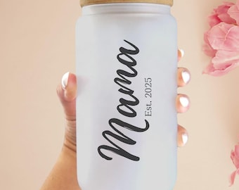 Personalized Mama Glass Tumbler - Custom Gift for Mom