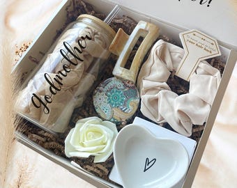 Godmother Proposal Box, Personalized Will You Be My Godmother Gift, Thank You Gift Box for Godmother Baptism Gift, Godparent proposal Idea
