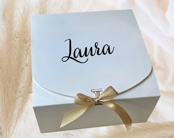 Personalized Gift Box with Name, Empty Gift Box 8x8x4