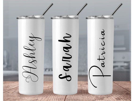 Stainless Steel Ink Tumblers - 2 Free Straw Toppers Included