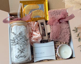 60th Birthday Gift Box for Her, Personalized Birth Flower Tumbler 60, Self Care Box 60th Birthday, Spa Gift Basket Women, Sixty and Fabulous