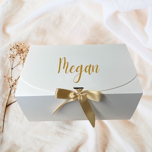 Personalized Empty Gift Box, Bridesmaid Box, Maid of Honor Box, Bridesmaid proposal Box, Empty Gift Box 8x8x4