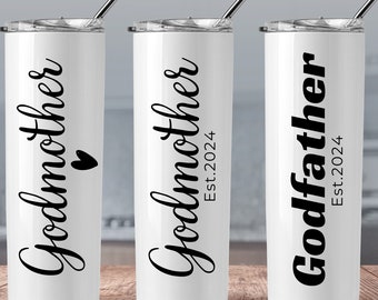 Personalized Godparent Tumbler, Godparent Gift, Godparent Proposal.