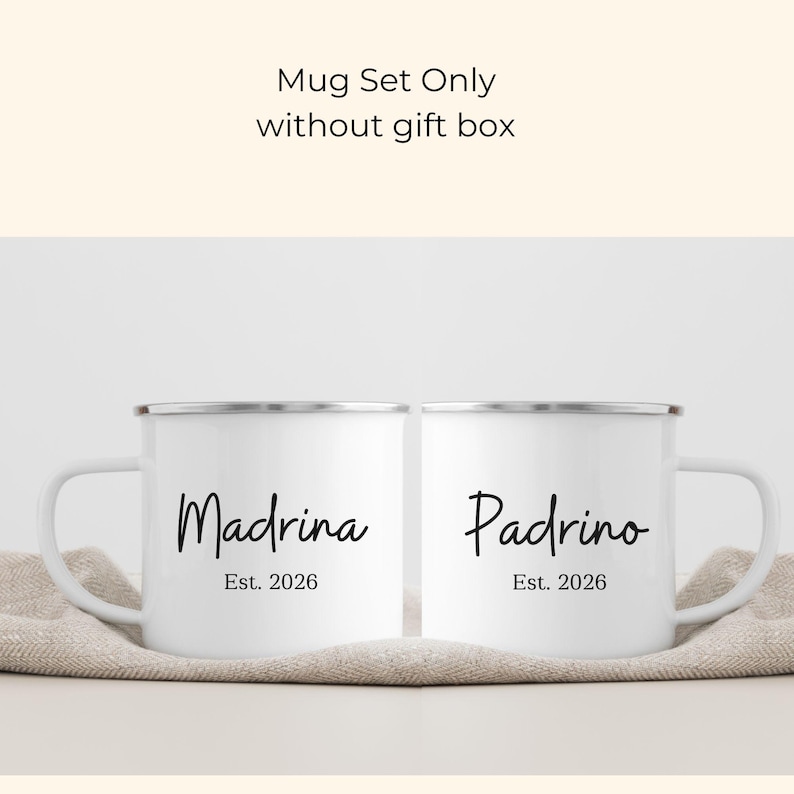 Will You Be My Godparents Gift Box, Madrina Padrino Proposal, Christening Godparent Gift, Spanish Baptism Proposal Mug Set Mugs Only No Box