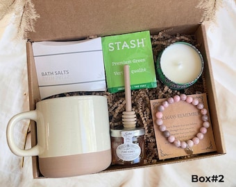 Hug in a Box Self care gift for her, Birthday care package for mom, Sympathy gift for best friend