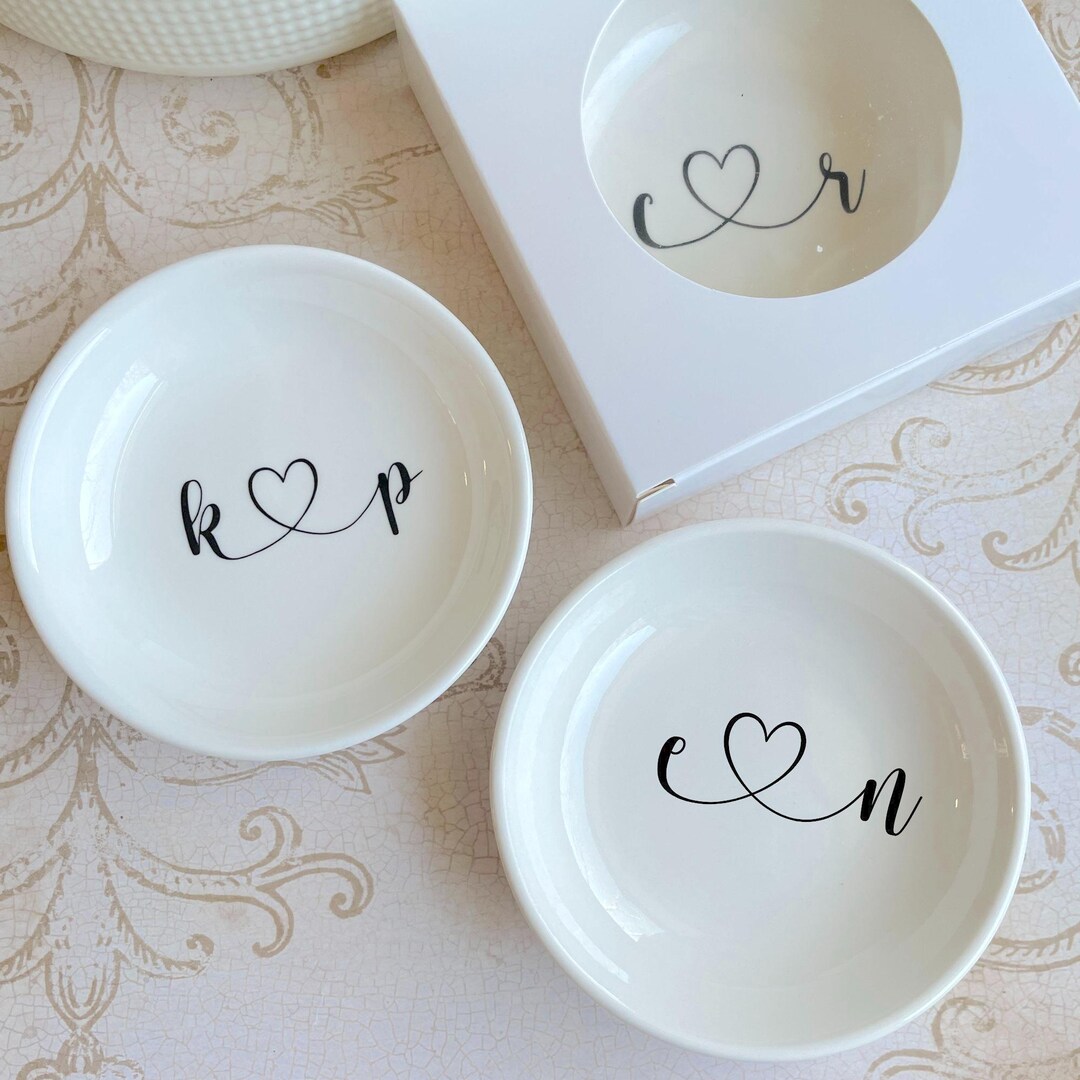Personalized Engagement Ring Dish, Custom Jewelry Holder for Wedding ...
