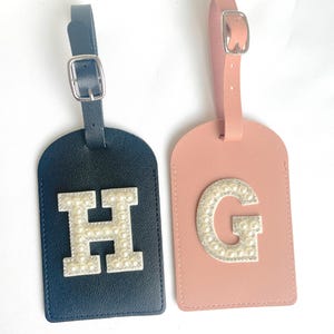 Personalized luggage tags vegan leather luggage tag, destination wedding favors, travel gifts for women, custom luggage tags for bridesmaids