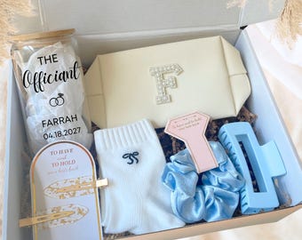 Wedding Officiant Proposal Gift Box, Will You Be Our Officiant Box, Personalized Officiant Gift, Custom Name Officiant Tumbler, Wedding Gift
