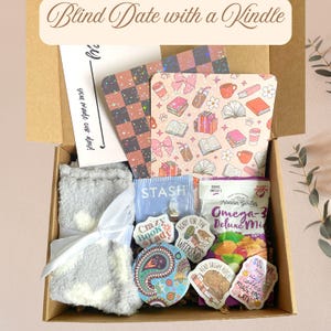 Blind Date with a Kindle, Mystery Book Box, Bookish Bundle, Book Lover Gift Set, Kindle Accessories