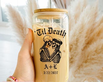 Personalized 'Til Death Tumbler, Custom Engagement Gift For Bride