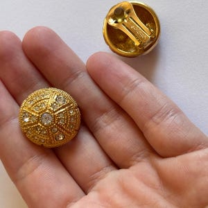 Vintage Original Christian Dior Rhinestone Clip-on Earrings