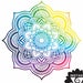 Mandala Rainbow Design - Mandala SVG - Rainbow Mandala clipart - Vinyl Cutting File - Laser Cutting and Engraving file - Crisp Printable