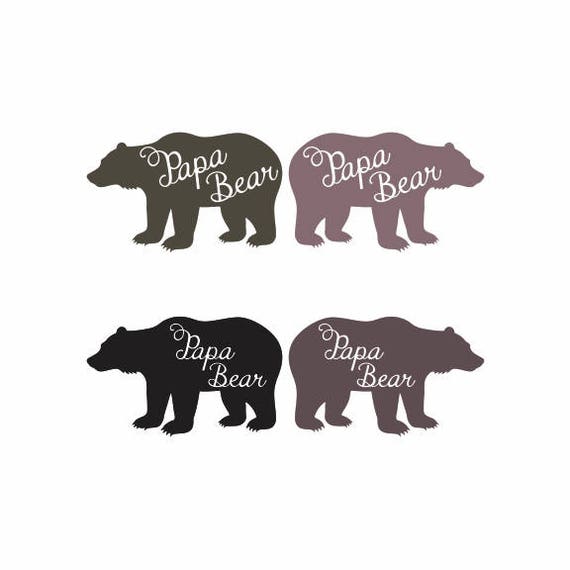 Papa Bear Clipart Design Iron On Papa Bear Clipart Design Iron On