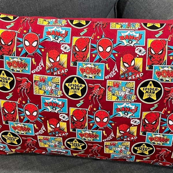 Handmade "Spider-Man" Inspired Envelope Style Pillow Cases for 14" x 20" Travel/Child Pillow