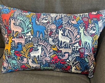 Forest & Jungle Animal Envelope-Style Pillowcases 14" x 20" Travel/Child Size, Various Patterns Available