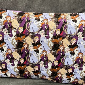 Disney Inspired envelope-style pillowcases,  Frozen 1 & 2, Cheshire Cat from Alice in Wonderland, Various designs and Sizes, Case Only