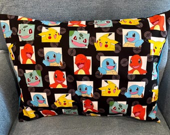 Pokemon Inspired Envelope-Style Pillowcase 14" x 20" (Child/Travel Size) Case Only