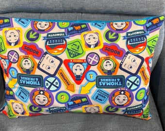 Toddler Favorites 14x20 Envelope-Style Pillowcase (Case Only) Inspired by Thomas Train,  Peter Rabbit, and More. Also fits 13x18 pillows.
