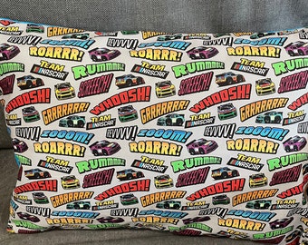 Sports Themed, Envelope-Style Pillowcase, 14" x 20" Various Patterns, Baseball. NASCAR, Surfing, Football, etc CASE ONLY