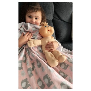 Flannel Baby Blanket: Double Layer with Satin Binding (34x42)