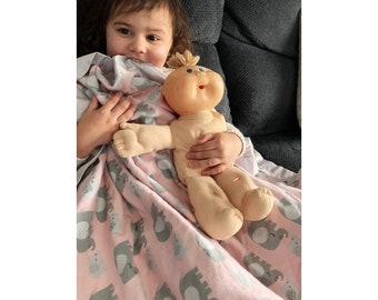 Flannel Baby Blanket: Double Layer with Satin Binding (34x42)