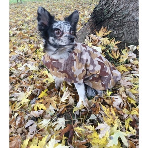 Doggie Fleece Lined Camo Coat/Pet Fleece Libed Camo Coat