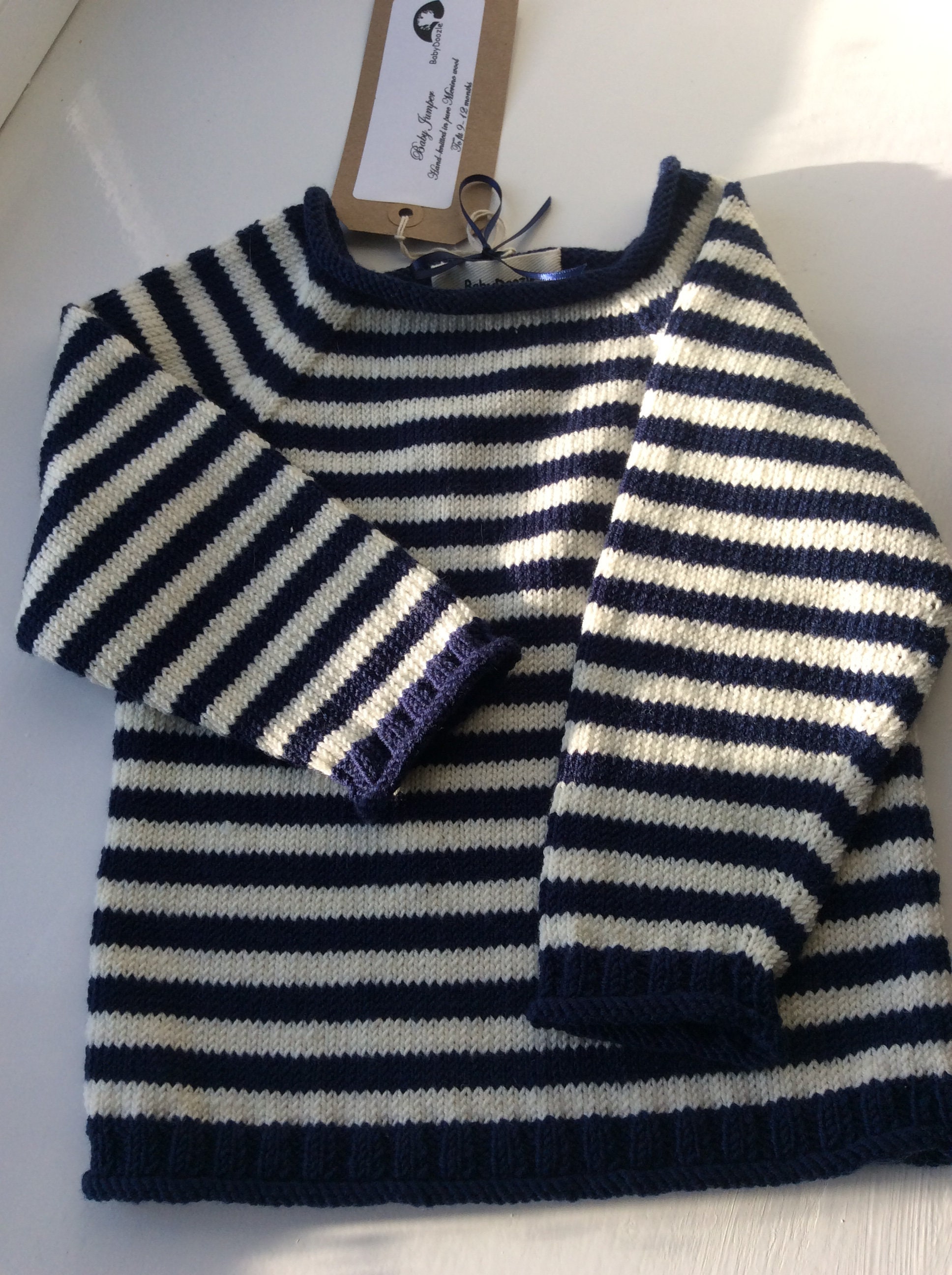Soft Navy and Cream Striped Toddler 