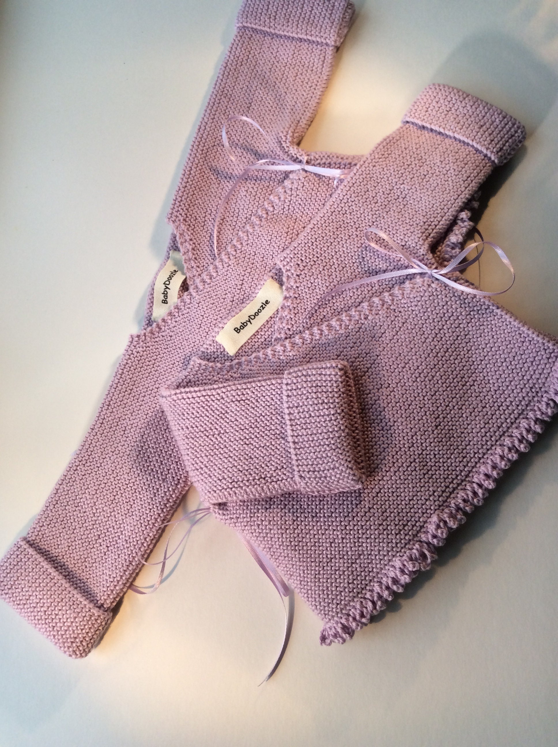 Chic and Stylish Soft Cotton Baby Wrap in Lilac Pink. Two Sizes Newborn