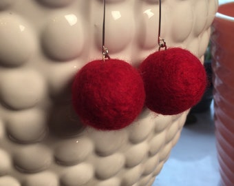 Big Red Statement Earrings
