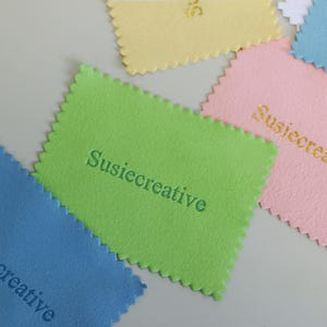 100pcs 6x8cm Sterling Silver Personalized Polishing Jewelry Cleaning Cloth, 10X10cm Custom Solid Gold & Gold Filled Items Polishing Cloth
