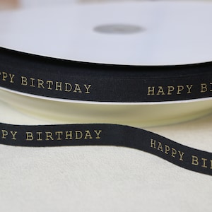 100 yards gepersonaliseerd lint, zwarte aangepaste bedrukte katoenen tape met naam, tekst, merklogolint voor relatiegeschenken, huwelijksbedankjes