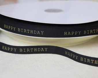 100 yards Personalized Ribbon, Black Customized Printed Cotton Tape With Name, Text, Brand Logo Ribbon for Corporate Gifts, Wedding Favors