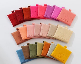 Bolsa de embalaje de joyería personalizada de 100 juegos con tarjeta de inserción, bolsas de embalaje para collares y aretes pequeños con logotipo impreso y botón al por mayor