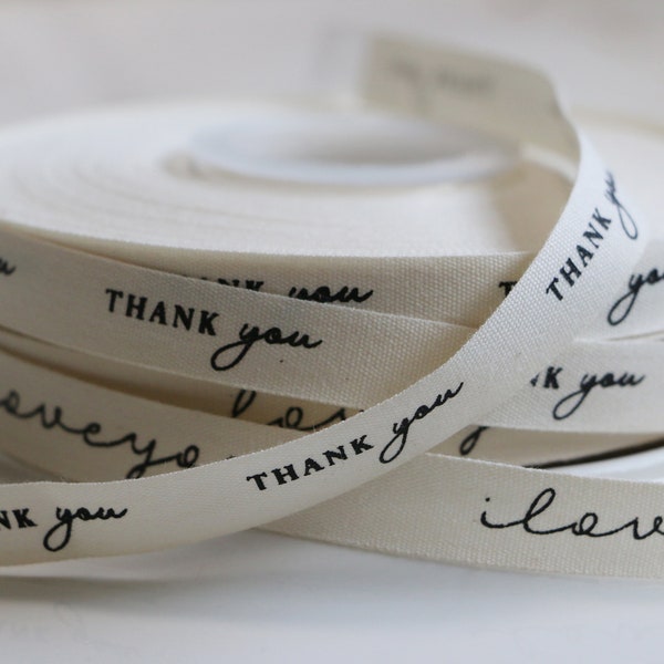 100 yards Personalisiertes Band, 10-90mm Kundenspezifisches bedrucktes Baumwollband mit Name, Text, Markenlogoband für Firmengeschenke, Hochzeitsgeschenke