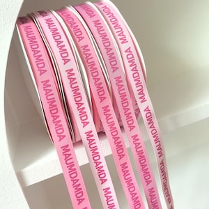 100 metri di nastri in poliestere con stampa personalizzata e logo personalizzato per la decorazione di scatole regalo, bomboniere, confezioni di nastri in grosgrain