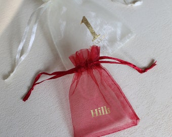 100 Custom Gift Organza Bag, White Mini Organza Bag 4x6 for favors,  Gold Large Christmas Organza Bag, Red Organza Drawstring Bag with Logo