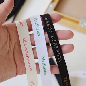 Nastro personalizzato da 100 iarde, nastro di cotone stampato personalizzato da 10-90 mm con nome, testo, nastro con logo del marchio per regali aziendali, bomboniere