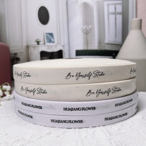 100 yards Personalized Ribbon, 10-90mm Customized Printed Cotton Tape With Name, Text, Brand Logo Ribbon for Corporate Gifts, Wedding Favors image 4