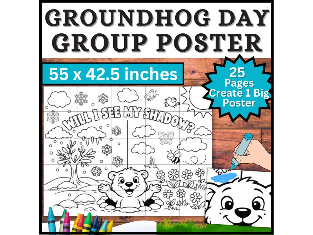 Groundhog Day Collaborative Poster, February Ground Hog Day Group ...