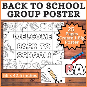 Welcome Back to School Collaborative Poster for Bulletin Board or Wall ...