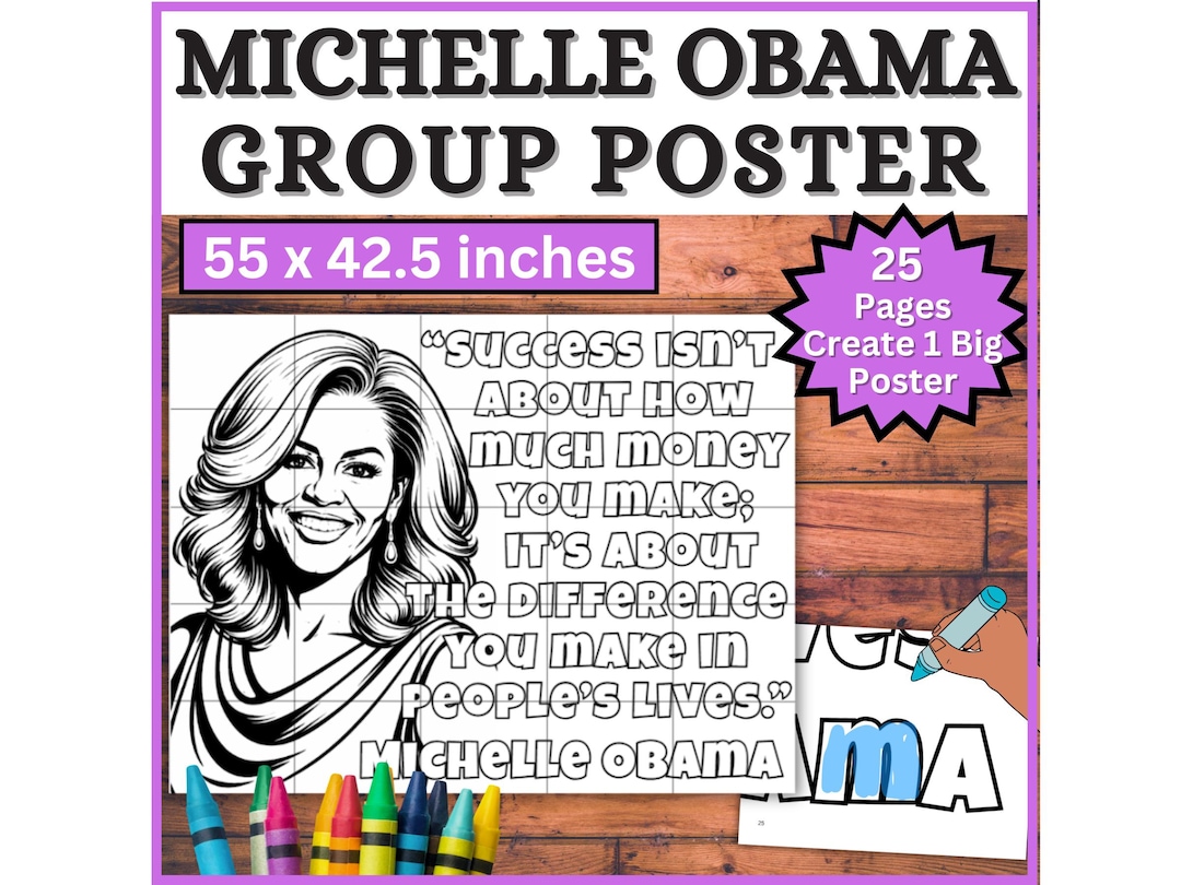Michelle Obama Collaborative Poster, Black History Month Quote, Women's ...