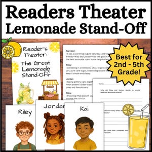 Lemonade Readers Theater Script July August Reader&#39;s Theatre Literacy Dramatic Play Center September Drama 2nd 3rd 4th 5th Grade Fluency