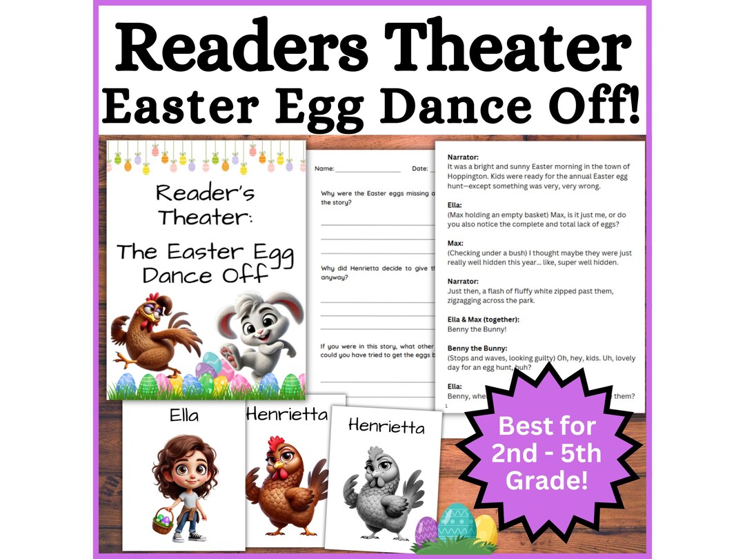 Easter Egg Dance off Readers Theater Script! Drama Play Center, Fluency ...