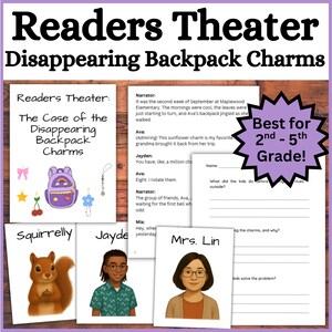 Printable Readers Theater Script Mystery, 2nd 3rd 4th 5th Grade September Dramatic Play Center Fall Drama Fluency Practice Digital Download