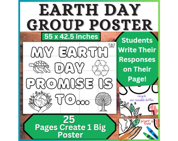 Printable Earth Day Coloring Table Posters | Makes a Great Bulletin ...