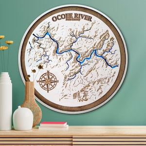 Irgendein Fluss auf Holz