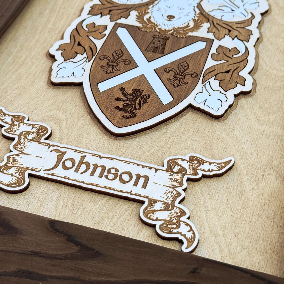 Crest Sign Rectangle Custom Family Crest Wood Sign Personalized Coat of Arms - Etsy