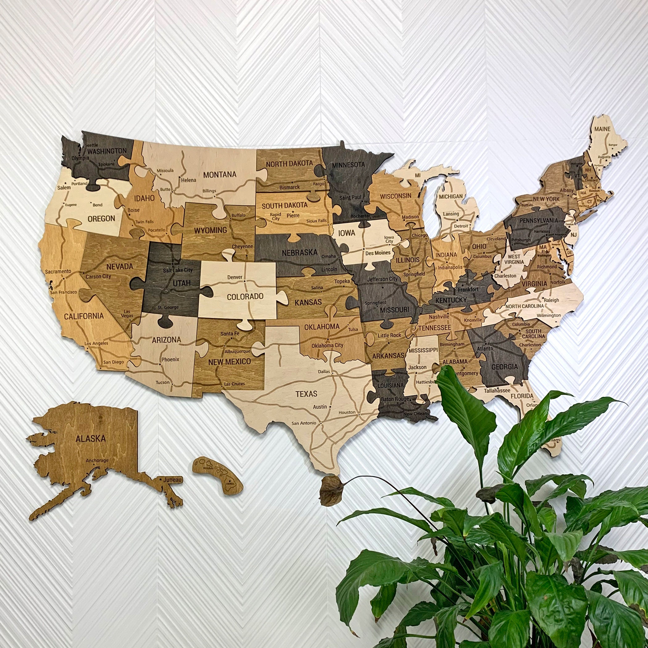 Wooden USA Map Puzzle 3D United - Il Fullxfull.3674801578 Qz1e 