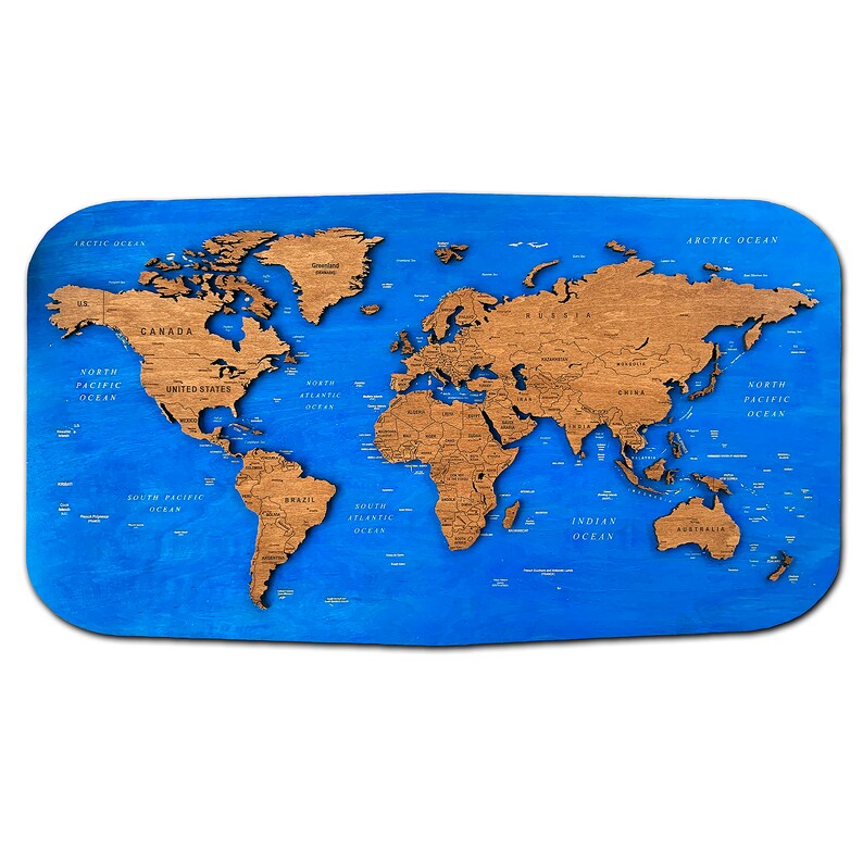 Push Pin World Map Wall Decor Etsy